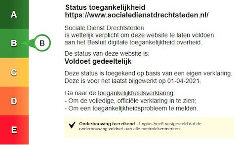 Toegankelijkheidsverklaring website SDD